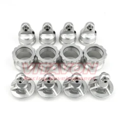 VITAVON CNC Aluminium 7075 Shock Cap Set & Shock Collar Spacer – 10mm Verlengd – voor XRT & X-MAXX