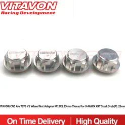 VITAVON CNC Aluminium 7075 V1 Wheel Nut Adapter – M12x1.25mm – voor Traxxas X-MAXX & XRT