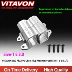 Vitavon CNC Alu7075 QS8-S Plug Mount voor Losi 5ive-T E 3.0