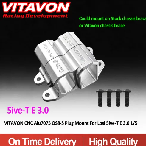 Vitavon CNC Alu7075 QS8-S Plug Mount voor Losi 5ive-T E 3.0
