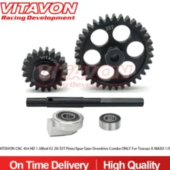 VITAVON CNC 45# HD 1.5Mod Pinion & Spur Gear Overdrive Combo 20/35 – Voor Traxxas X-MAXX / XRT 1/5