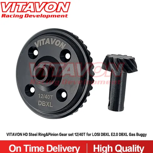 VITAVON HD Stalen Ring- & Pinion Gear Set 12/40T voor LOSI DBXL E 2.0 & DBXL Gas