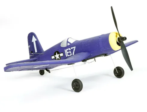 Volantex Corsair F4U V2 Blauw 400mm 4-kanaals elektro vliegtuig met gyroscoop RTF (Versie 2024)