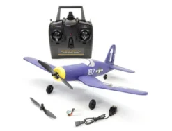 Volantex Corsair F4U V2 Blauw 400mm 4-kanaals elektro vliegtuig met gyroscoop RTF (Versie 2024)