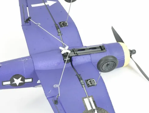 Volantex Corsair F4U V2 Blauw 400mm 4-kanaals elektro vliegtuig met gyroscoop RTF (Versie 2024)