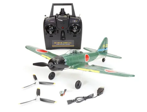 Volantex Mitsubishi Zero 400mm 4-kanaals elektro vliegtuig met gyroscoop RTF