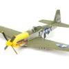 VOLANTEX P-51D Mustang Groen 4-kanaals 500mm brushless RC vliegtuig met Gyroscoop RTF compleet met 7.4V 400mAh 25C Lipo accu en lader