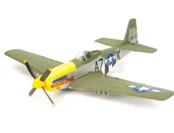 VOLANTEX P-51D Mustang Groen 4-kanaals 500mm brushless RC vliegtuig met Gyroscoop RTF compleet met 7.4V 400mAh 25C Lipo accu en lader