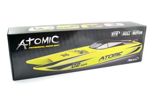 Volantex Racent Atomic 70cm Brushless Racing Boat RTR Geel compleet met lipo accu en lader
