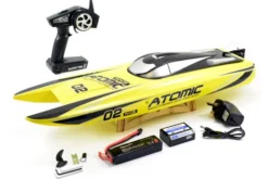 Volantex Racent Atomic 70cm Brushless Racing Boat RTR Geel compleet met lipo accu en lader