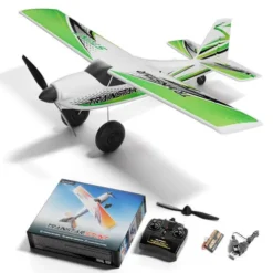 VOLANTEX Trainstar Stunt Groen 4-kanaals 500mm brushless RC vliegtuig met Gyroscoop RTF compleet met 7.4V 400mAh 25C Lipo accu en lader