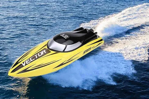 Volantex Vector SR65 Brushless Racing Boat RTR geel compleet met lipo accu en lader