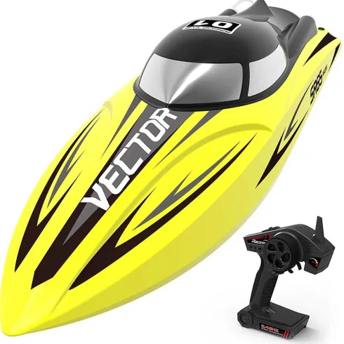 Volantex Vector SR65 Brushless Racing Boat RTR geel compleet met lipo accu en lader