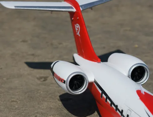 XFly Twin 40mm J-65 EDF Business Jet PNP – Rood