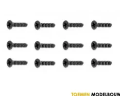 Yellow RC Countersunk Self Tapping screw 2.6X8mm – YEL13009